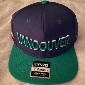 Fanatics Pro Blue and Gray Vancouver Canucks Snapback Hat